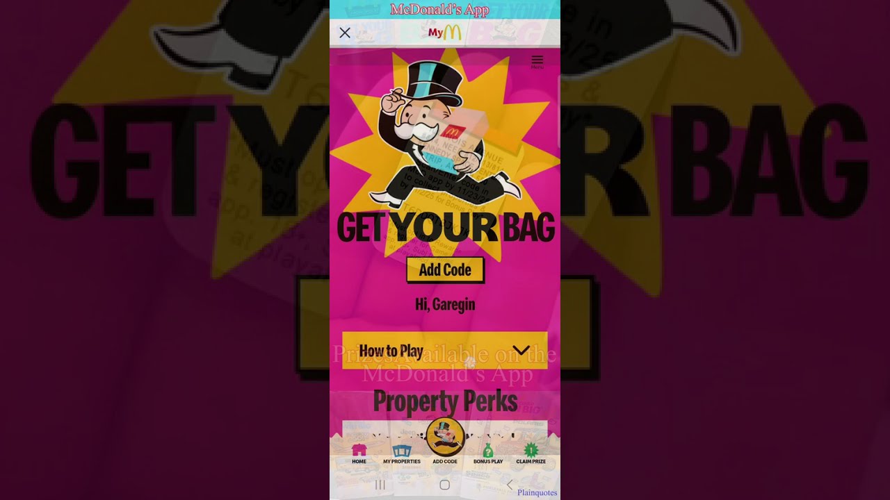 Призы Монополии, которые можно выиграть в приложении McDonald's