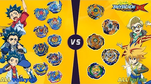 Beyblade Burst DB 【ALL Valkyrie VS ALL Fafnir】 Relay battle 베이블레이드 버스트 다이너마이트 DB / ベイブレードバーストDB