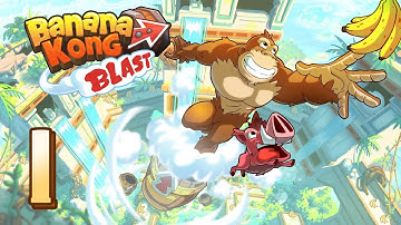 ✅ Banana Kong Blast / Gameplay Walkthrough / World 1 Level 1-4 / 3 Stars