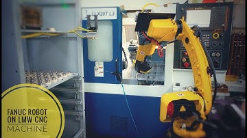 LMW cnc machine automation - fanuc robot cnc machine loading unloading #cnc #fanuc #automation