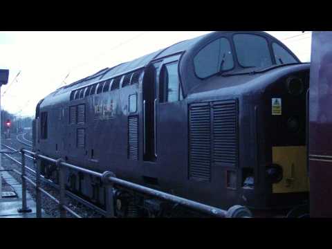 The St Nicholas Steam Express - 37516 departs Lanc...