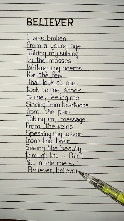 Believer 🙏✊Song by Imagine Dragons 🐲 #believer #imaginedragons #lyrics