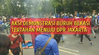 Ribuan Buruh Bekasi Demonstrasi Tolak Omnibus Law Ribuan Buruh Bekasi Demonstrasi Tolak Omnibus Law