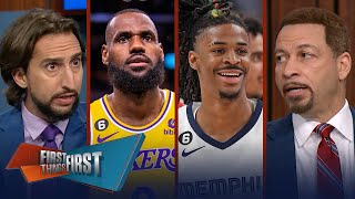 LeBron looked ‘gassed’ in Lakers play-in win; Grizzlies 'must-win' Game 1 | NBA | FIRST THINGS FIRST