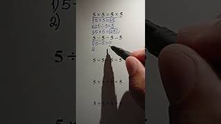 Math with Only the Number 5 | Easy Arithmetic Step by Step #maths #mathematics #mathstricks #mathas 