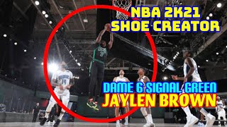 NBA Shoe Creator DAME 6 SIGNAL GREEN JAYLEN BROWN ADIDAS / NBA 2K21
