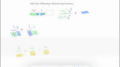Khan Academy Tutorial: add and subtract rational expressions - unlike denominators