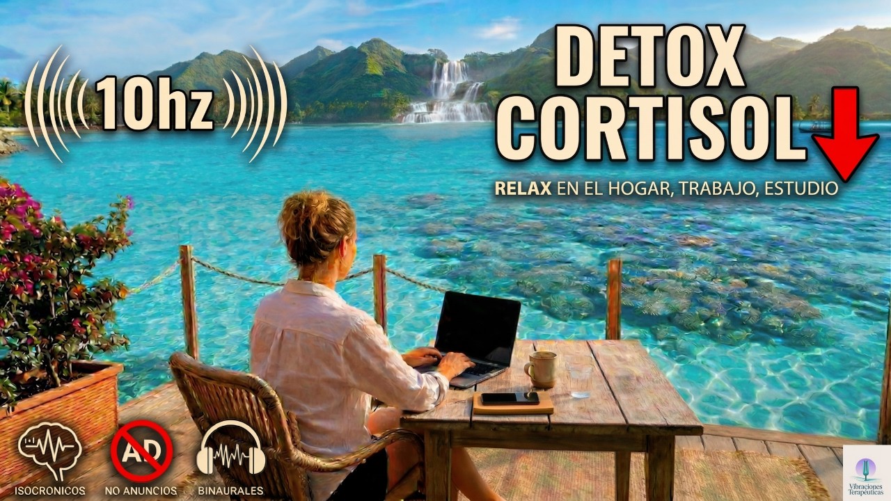 5 HORAS Detox de Cortisol 🌿 Música para Estudiar, RELAJARTE y Sanar el ...