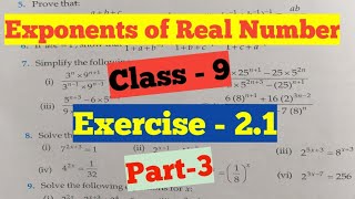 R D Sharma Ex.2.1 class 9 chapter-2 (Exponents of real numbers) Part-3