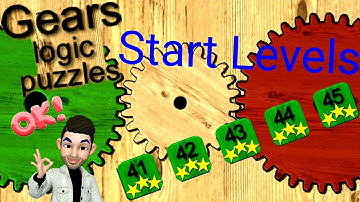 Gears logic puzzles, Start Levels 41,42,43,44,45