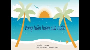 Video bài giảng KP: Vòng tuần hoàn của nước