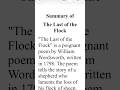 The Last of the flock Summary
