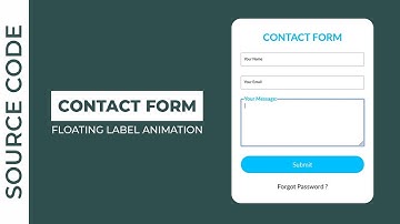 Contact Form with Floating Label CSS Animation | Form Design for Website