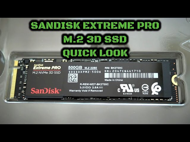 SanDisk Extreme PRO M.2 NVMe 3D SSD (500 GB, 1 TB, 2TB)