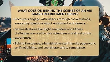 What Goes On Behind The Scenes Of An Air Guard Recruitment Drive? - Air Guard Commanders