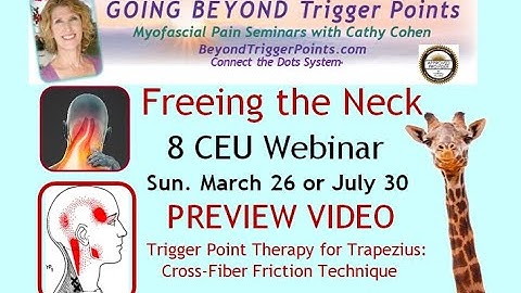 Neck pain Trigger Point TX Freeing the Neck Webinar Sun 7-30 BeyondTriggerPoints.com/webinars-source
