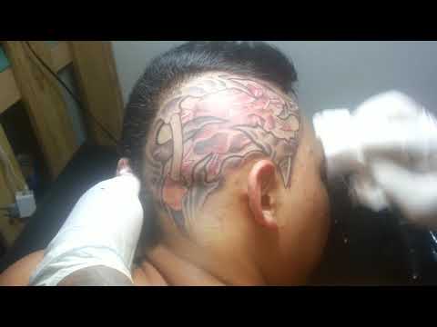 tattoo on the head tattoo proscess directly with the machine youtube proscess