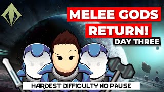 RimWorld Anomaly Melee Only! | 500% Difficulty, No Pause Day 3 [Melee Gods Return!]