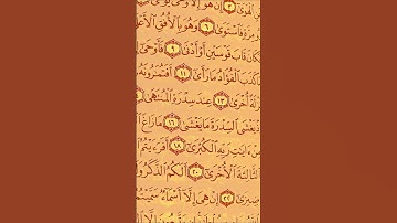 آيات من الذكر الحكيم القرآن الكريم سورة النجم #صلوا_على_النبي
