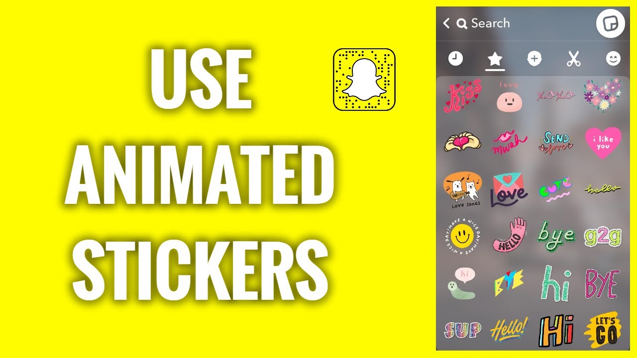 How To Use Snapchat Animated Stickers - YouTube
