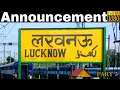 Announcement at lucknow charbagh nr railway station lko  part 3