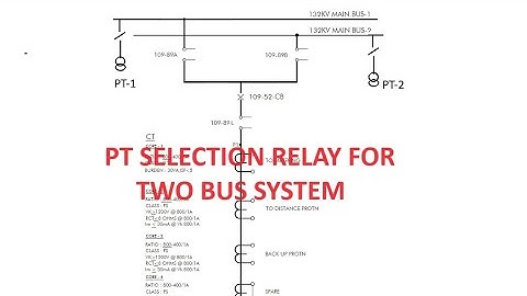 PT(Potential Transformer)Selection Scheme for Two Main Bus System ( 75A and 75B Relay)