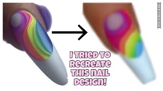 Layered Rainbow Nail Design | Builder Gel Nail
