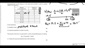 S1 Summarising Data Exam Question p19 Jan 2007 Q4