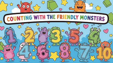 Counting with the Friendly Monsters 👾🔢 | Learn Numbers for Kids | Animagic Studio