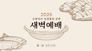 수지선한목자교회 | 20250630 오병이어 성경통독 본문 새벽예배 | 열왕기상 1-2장 | 김주영 목사