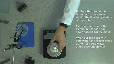 Edexcel Core Practical 9-1 GCSE C9.28C Combustion of alcohols to increase the temperature of water