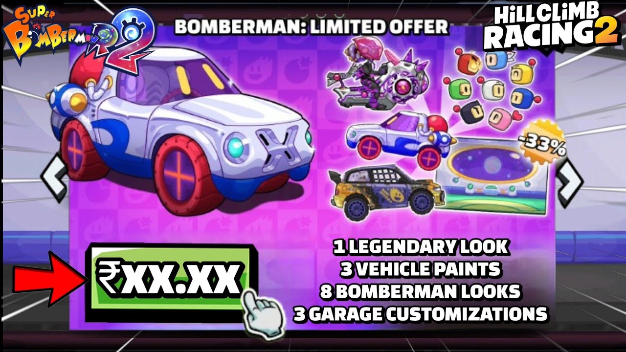 🤩BOMBERMAN BUNDLE!! ALL PAINT, LOOKS & GARAGE CUSTOMIZATIONS - Hill ...
