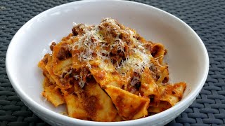 Pappardelle Bolognese.  Simple and Delicious Recipe.