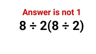 8 ÷ 2(8 ÷ 2) The answer is not 1. Many got it wrong! Ukraine Math Test #math #percent #ukraine Net Worth
