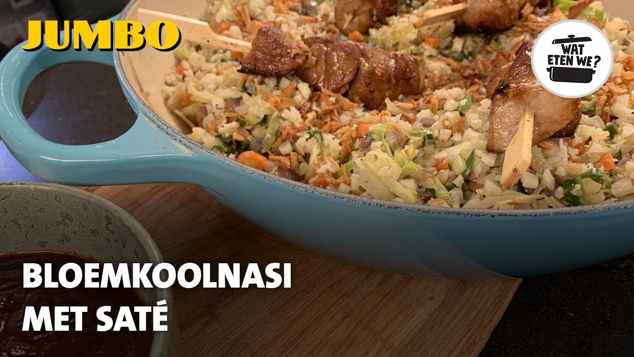 Wat eten we? Bloemkoolnasi met saté