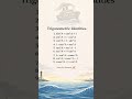 Trigonometric Identities | Boards Revision| Subscribe for more
