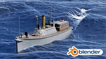 Boat Floating Simulation🔥- Blender 4.4 | By Malikose Studio