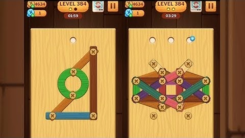 Screw Puzzle: Wood Nut & Bolt - Level 384