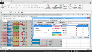 Условное форматирование в Excel