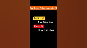 What are Truthy and Falsy Values in JS? #javascript #codingtips #webdevelopment