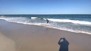 Ocean city skimboarding, n00b practice on a Zap pro 54