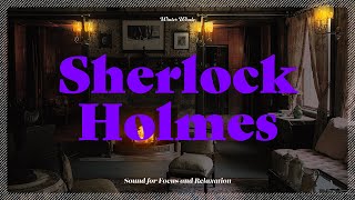 Sherlock Holmes Cozy Room Ambience | Cozy Fireplace &amp; Rainy Day
