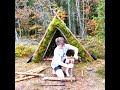 primitive technology bushcraft shelter #shorts #survival #bushcraft #hut #shelter #building