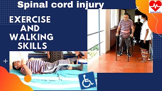 Exercises and training for walking in spinal cord injury paraplegic