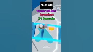 34 Seconds SpeedRun Tower Of Hell😳🔥 #roblox #speedruning #towerofhell #fyp