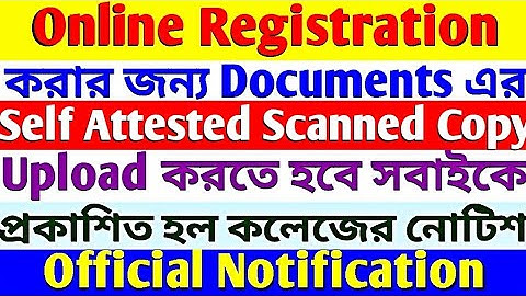 CU Registration of 1st Sem BA/BSc(Hons/Pass) SelfAttested Scan Copy of the Documents have to Upload