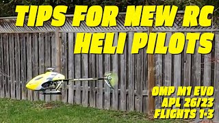 Tips For New RC Heli Pilots | OMP M1 Evo | Apl 26/23 | Flight 1-3 screenshot 5
