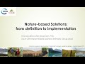 Nature-based Solutions: from definition to implementation (September 2020)