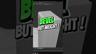 Bevel but weight…! #blenderforbegginer #blendertips #blender3dmodelingtutorial #blendertutorial