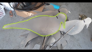 diy homemade silhouette decoys that i use for dove seasons, cheap dove decoys